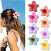 Votgutvo 8 Pezzi Fermaglio Per Capelli a Fiore, Antiscivolo Plastica Mollette Capelli Donna Grande, Colorati Claw Clip Hair Cli, Pinze Per Capelli Fiori Clip Artiglio