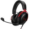 HP HyperX Cloud III Cuffie Gaming Circumaurali Nero/Rosso con Surround DTS e Microfono