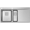 DOMD150SX Domus Schock - Lavello ad una vasca e mezza con gocciolatoio - Acciaio Inox