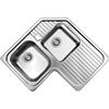 CLAC200SX Classic Schock - Lavello angolare due vasche con gocciolatoio - Acciaio Inox