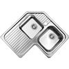 CLAC200DX Classic Schock - Lavello angolare due vasche con gocciolatoio - Acciaio Inox
