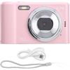 Xolsurg Portable Kids Digital Camera FHD FHD 48MP AutoFocus IPS Screen 8x Zoom (Rosa)