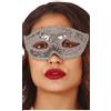 FIESTAS GUIRCA Maschera Veneziana Argento Paillette
