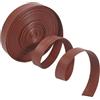 GORGECRAFT 5mx15mmx1mm Strisce di Cuoio Pieghevoli Corda Cintura in Pelle Lucida Cinghia Sienna Sottile Corda di Pizzo in Pelle PU A Doppia Faccia Animali Domestici Gioielleria Utensileria Officina