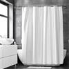 Loti Living Tenda Doccia 180 x 200 cm - Resistente alla Muffa e all'Acqua - Tessuto in Poliestere - Con Bordo Ponderato - Tenda Vasca da Bagno - Ganci Inclusi - White