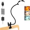 Glocusent 5W Lampada a Morsetto, 36 Lampade da Lettura a LED per Letto, Morsetto per Lampada per la Cura degli Occhi, 3 Colori 5 Livelli di Luminosità, Luce da Lettura con Collo D'oca