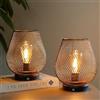 JHY DESIGN Lampada da tavolo touch dimmerabile Set di 2 lampade a batteria ricaricabili con lampadina LED Luce d'accento senza fili per matrimoni, feste in patio, interni ed esterni (uovo di bronzo)