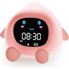 HOTUT Sveglia Luminosa per Bambini, Sveglia Digitale per Bambini, Ricaricabile USB Allarme, 8 Colori Dimmerabile Lampada Notturna Ricaricabile, 6 Suonerie&Colori 8 Musica