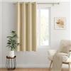 MIULEE Tende Oscuranti per Interni 1 Pezzi 140x160 CM, Tenda Beige-giallo Coprente Termiche Isolanti per Interno con Anelli, Tenda Oscurante Finestra Camera da Letto Salotto