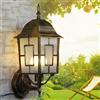 Mengjay E27 Impermeabile Lampada da Parete Lampada da esterno Porta Balcone Villa Lampada da esterno Lanterna per Giardino Per Illuminazione Di Esterni Vintage Luce Parete Corridoio Applique (D)