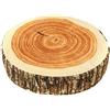 MASINIES Cuscino per tronchi d'albero, cuscino in legno naturale, morbido per sedia, cuscino rotondo creativo a forma di ceppo di legno (#1)