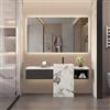 PRTECY Specchio Bagno con Illuminazione a LED 80 x 140 cm Specchio Luminoso Bagno Parete con Funzione Antiappannamento Luminosità Dimmerabile Specchio Moderno (Stile di Base, 80 x 140 cm)