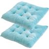 Hiseng Cuscini per Sedia Cucina, 2 Pezzi Coprisedie Cucina in Cotone, Cuscini Sedia Coprisedia Super Morbido Cuscini Coprisedia per Soggiorno, Camera da Letto, Patio e Altro (Blu Cielo,40x40x7cm)