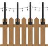 mumisuto Staffa Palo Supporto Lampione, 4 Pezzi Staffa Palo Supporto Lampione Faro Stradale Per Esterno In Metallo Nero, Per Faro Led Solare, Telecamere, Per Appendere Catene Luminose