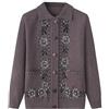 BNTCTC Cardigan Lavorato a Maglia per Donne anziane E di Mezza età, Casual, con Tasche, Cardigan Ricamato per Nonne, Maglione Caldo Primaverile E Autunnale per Mamme, Verde L