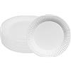 Hisdricus 100 Piatti Carta, Piatti Usa e Getta, Biodegradabile,Adatto per feste, grigliate, compleanni per bambini, matrimoni, pic-nic e altre occasioni, Resistente 250 g/m²(Bianco)