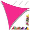MAJINGC Tenda parasole triangolare, 3 x 4 x 5 m, impermeabile, protezione UV al 95%, per giardino, patio, piscina, esterni, fornita con corda, colore rosso rosa