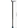 O.P.O. SRL BASTONE DA PASSEGGIO IN LEGA IMPUGNATURA ANATOMICA ART. 0755 /16 NERO DESTRO