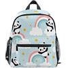 Mnsruu Zaino per bambini Simpatico panda con arcobaleno Nido Scuola materna asilo per bambini maschi