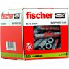 Fischer 50 Tasselli Lunghi Duopower 8 x 65 mm Universali, per il Fissaggio di Mensole, Pensili, Staffe Porta TV su Muro e Cartongesso, 538241