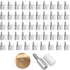 FL HUA 50 Pezzi Pioli Reggimensola, Viti Autofilettanti Supporti per Mensole 7.5 mm con Copertura Antiscivolo, Perni di Supporto per Mensola Armadio Libreria