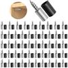 FL HUA 50 Pezzi Pioli Reggimensola, Viti Autofilettanti Supporti per Mensole 7.5 mm con Copertura Antiscivolo, Perni di Supporto per Mensola Armadio Libreria