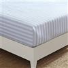 Nautica - Lenzuolo con angoli per letto king size, in percalle di cotone, croccante e fresco, arredamento casual per la casa (Beaux Stripe Blue, King)