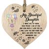 Stuff4 Placca a forma di cuore in legno da appendere, con scritta in lingua inglese Beautiful Daughter, idea regalo per la figlia, regalo di compleanno o Natale
