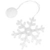Glowster Ciondolo a batteria con ventosa, luce calda, motivo fiocco di neve, ideale per decorazioni natalizie e feste