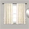 Lush Decor, Kemmy, tenda a pannello per finestra (singolo), 160 cm x 132,1 cm (L x l), avorio