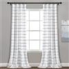 Lush Decor, Coppia di tende per finestra in cotone tinto in filo blu scuro, 213,4 x 101,6 cm, 213,4 x 40 cm