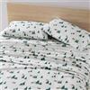Eddie Bauer - Set di lenzuola per letto matrimoniale, in flanella di cotone caldo e traspirante con tasche profonde, spazzolato per una maggiore morbidezza, accogliente decorazione per la casa,
