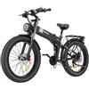 Ridstar H26 PRO E-bike potente motore 48 v23ah batteria pieghevole bici elettrica 26*4.0 pollici Fat - black 1500W 48V23AH