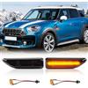 OZ-LAMPE Frecce Laterale a LED per BMW Mini Cooper Countryman F60 2017-2020, Indicatori di Direzione Laterale a LED Canbus, Nero, 2 Pezzi, OEM#:63137406369 63137406370
