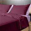 Ipersan Set Completo Lenzuola Matrimoniali, 100% Cotone Percalle, 1 Lenzuolo da sopra 240x290cm + 1 Lenzuolo da sotto 180x200+25cm + 2 Federe 83x52cm, Tinta Unita, Doppia Colorazione, Made in Europe