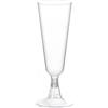 6 Flute Champagne Trasparente Monouso - Calice Elegante 16,5 Cm X 5,5 Cm | Ideale Per Eventi E Ricevimenti
