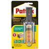 Pattex Power Epoxy Saldatutto Mix 5 minuti, forte colla epossidica bicomponente a elevata tenuta finale, colla multiuso adatta per quasi ogni materiale,, 1x12g