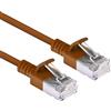 ACT Cavo di rete CAT6a, UFTP LSZH Cavo LAN sottile 3,8 mm, flessibile Snagless CAT 6a con connettore RJ45, per uso in data center, 7 metri, marrone - DC7207