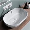 doporro Lavabo da Appoggio 60x40x15cm, Lavandino Bagno Ovale in Ceramica Nano Rivestimenti Brüssel 322