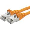 1aTTack.de 1aTTack - Cavo Patch di rete CAT 5e con schermatura FTP con 2 spine RJ45 arancione 3 m