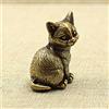 TEAMWILL Statuetta a forma di gatto in ottone, statuetta a forma di gatto, decorazione per la casa e la scrivania