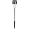 Aigostar Lampioncino segnapassi Led Busby 0,018W Argento in acciaio con pannello solare IP44 Bianco caldo 2700K con sensore crepuscolare Aigostar