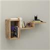 LBSIGN Mensola Sospesa Design Moderno 78x20x33 Berry Rovere