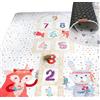 HAMUR HOME Tappetino Da Gioco Per Bambini Tappeto Da Gioco Antiscivolo Tappetino Per Strisciare Pieghevole 160 X 200 Cm Per Camerette Stanze Dei Giochi Lavatrici Tappetino (Hopschotch)