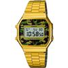 Casio Orologio CASIO Unisex Vintage A168WEGC-3EF dorato camouflage