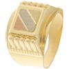 Gioielleria Lucchese Oro Anello Uomo Oro Giallo Bianco Rosa GL100375