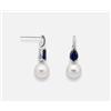 Mikiko Orecchini Donna Mikiko Oro Bianco Perle Zaffiro Diamanti