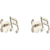 Gioielleria Lucchese Oro Orecchini donna con note musicali Oro Bianco 803321732652