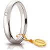 Unoaerre Fede Nuziale Unoaerre Comoda 3,5 mm Oro bianco con diamante