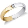 Gioielleria Lucchese Oro Fede Nuziale Oro Giallo e Bianco con Diamanti FAD130GB